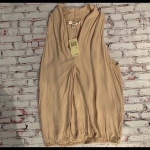 MAX Studio beige draped top